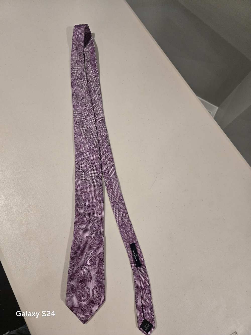 Daniel Hechter Purple Paisley 100% Silk Tie